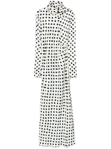 Long polka dot dress