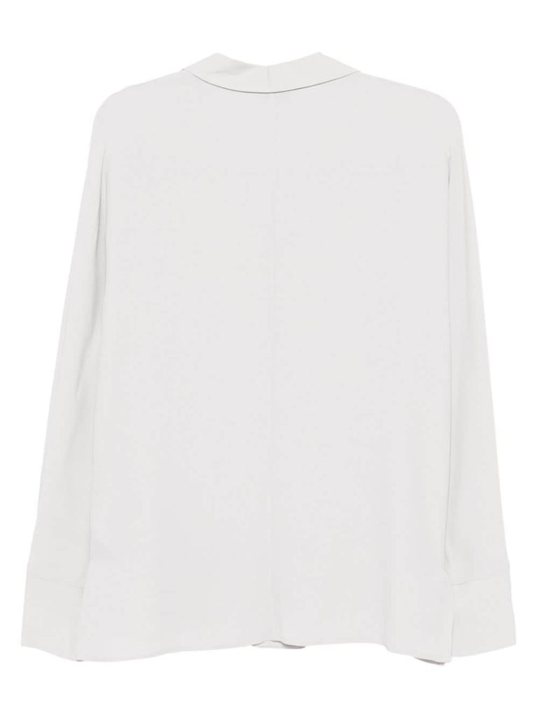 Shop Antonelli Elva Blouse In Silk In Grey