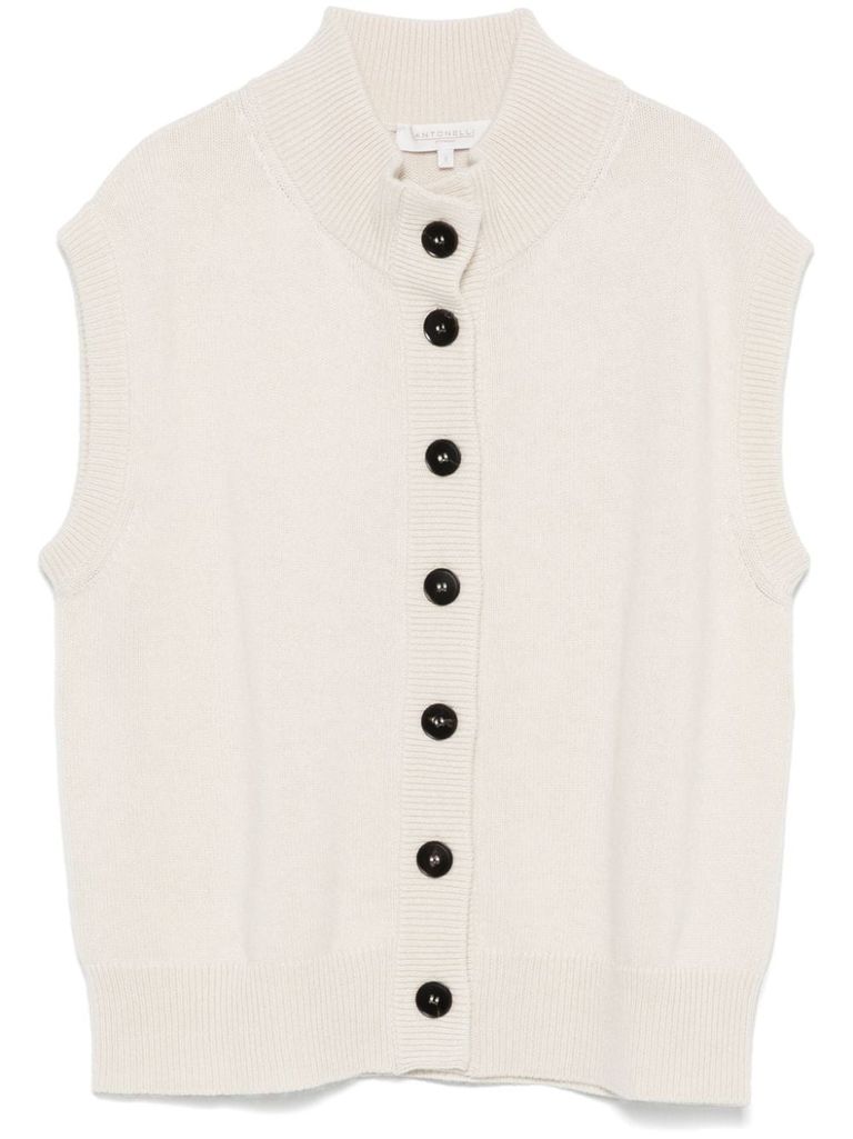 Shop Antonelli Zeus Cardigan In Wool In White