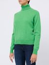 absolut cashmere - Green cashmere turtleneck sweater - 1