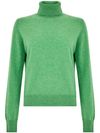 absolut cashmere - Green cashmere turtleneck sweater