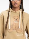 Cotton hoodie with bear design