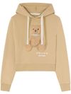 Cotton hoodie with bear design