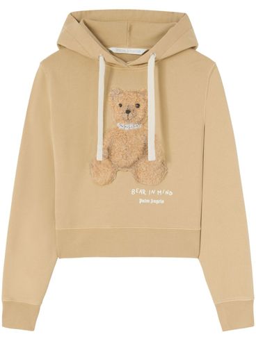 Cotton hoodie with bear design