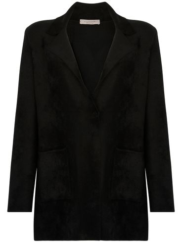 Single-breasted velvet blazer