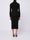 Fitted midi dress in wool