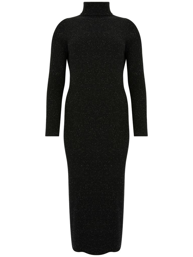 D EXTERIOR FITTED MIDI DRESS IN WOOL 