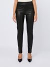 Faux leather leggings with elasticated waist