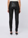 Faux leather leggings with elasticated waist