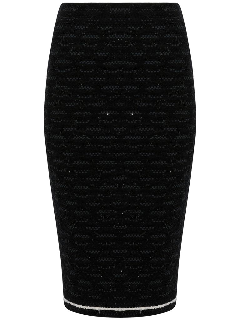 D EXTERIOR FITTED MIDI SKIRT IN WOOL 