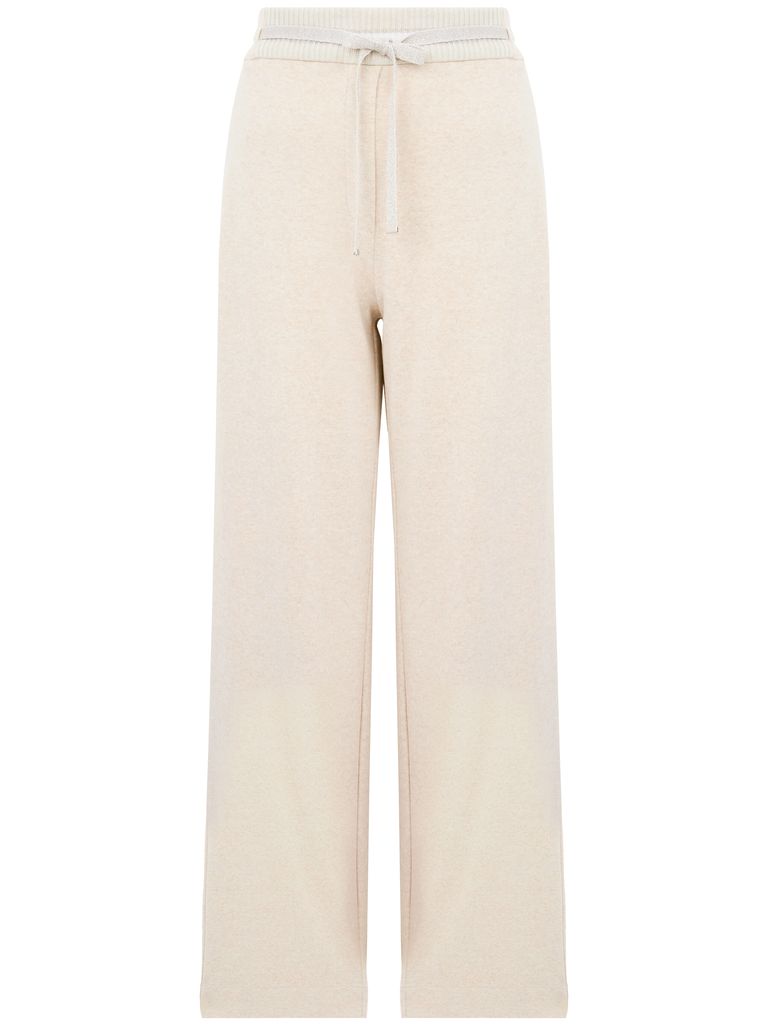 Shop D Exterior Wide-leg Trousers With Drawstring At The Waist In White