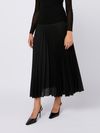 Pleated wool skirt