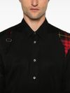 Cotton shirt with tartan detail