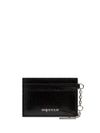 Calf leather cardholder with logo lettering