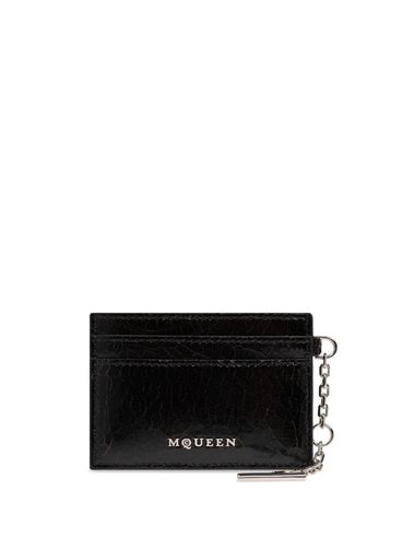 Calf leather cardholder with logo lettering