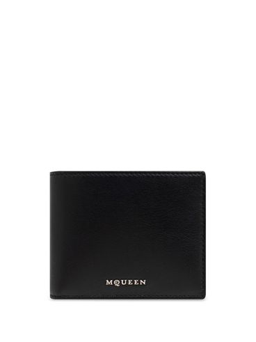 Calf leather wallet with logo