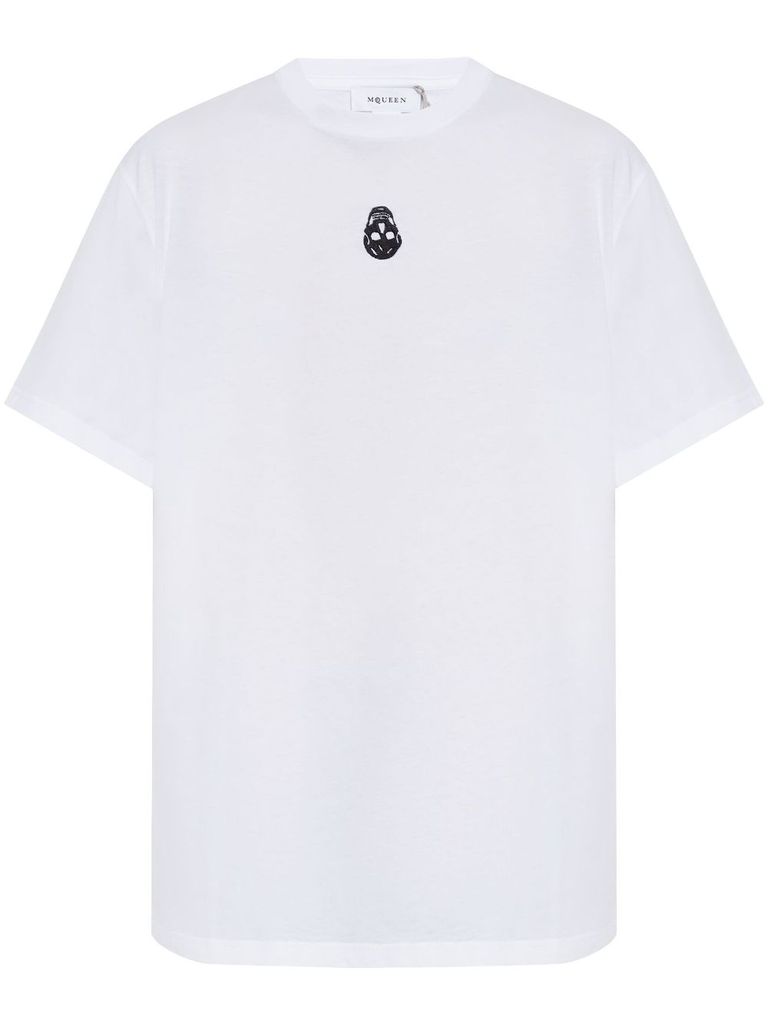 Shop Alexander Mcqueen Cotton T-shirt With Skull Print In White