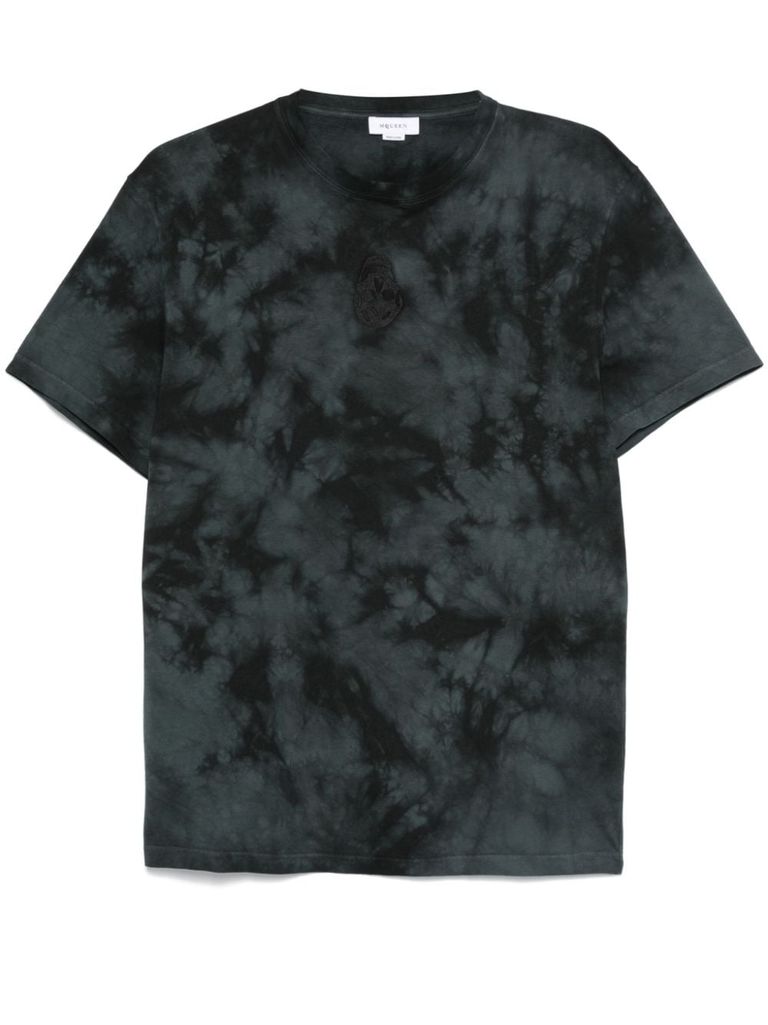 Shop Alexander Mcqueen Cotton T-shirt With Print In Black