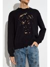 Cotton sweater with skull