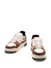 Sneakers Rolmun in pelle marrone e beige