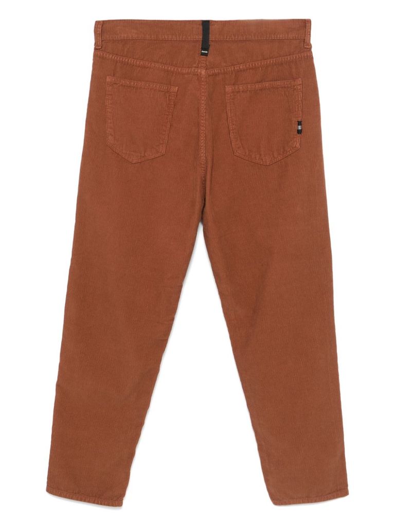 Shop Amish Jeremiah Cotton Jeans In Brown