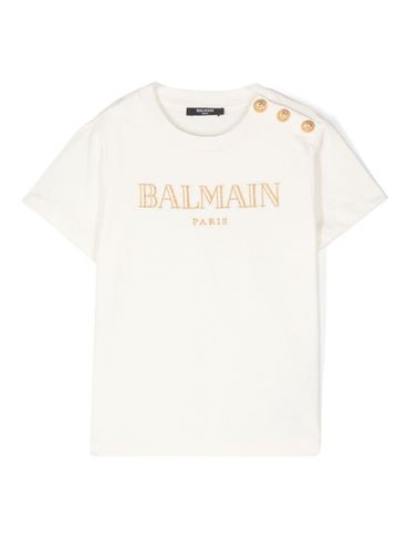 BALMAIN - Cotton T-shirt with buttons