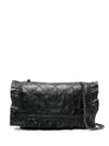 Black crossbody bag with chain