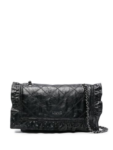 Black crossbody bag with chain