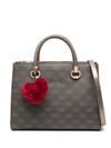 Tote bag with heart keychain