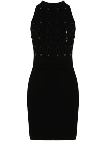 Short openwork dress with beads