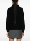 Black wool turtleneck sweater