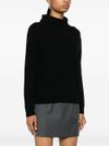 Black wool turtleneck sweater