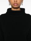 Black wool turtleneck sweater