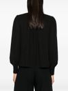 liu jo - Blusa nera a collo alto con strass - 6