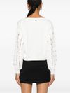 liu jo - White sweater with rhinestones. - 2