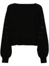 liu jo - Black sweater with rhinestones