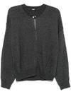 Gray wool cardigan