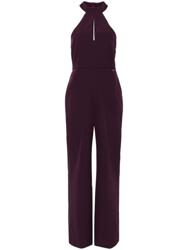 Long jumpsuit with front opening