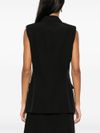 liu jo - Black double-breasted vest with pockets - 1