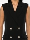 liu jo - Black double-breasted vest with pockets - 3