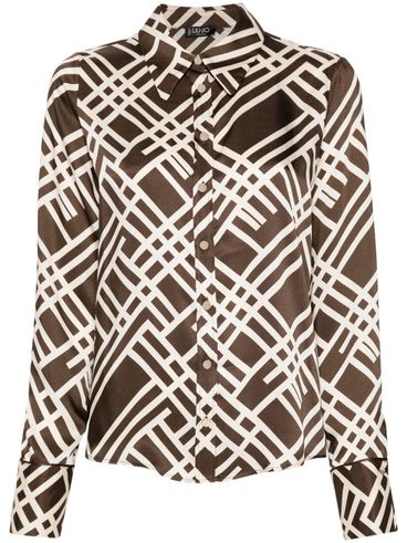 LIU JO - Shirt with brown print