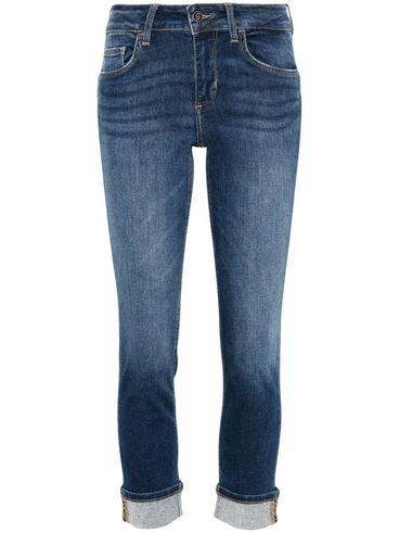 Stretch jeans with cuffs