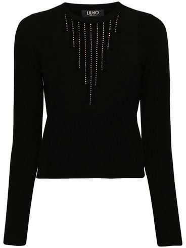 LIU JO - Openwork round-neck sweater.