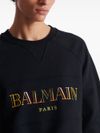 Crewneck cotton sweatshirt with logo