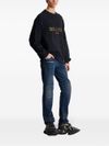 Crewneck cotton sweatshirt with logo