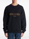 Crewneck cotton sweatshirt with logo