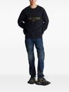 Crewneck cotton sweatshirt with logo