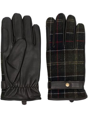 BARBOUR - Plaid wool gloves