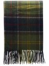 barbour - Plaid wool blend scarf with fringes