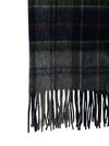 barbour - Plaid wool blend scarf with fringes. - 1